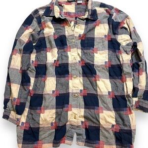 Vintage Fashion Bug Patriotic Shirt Size 18 / 20 American Flag.